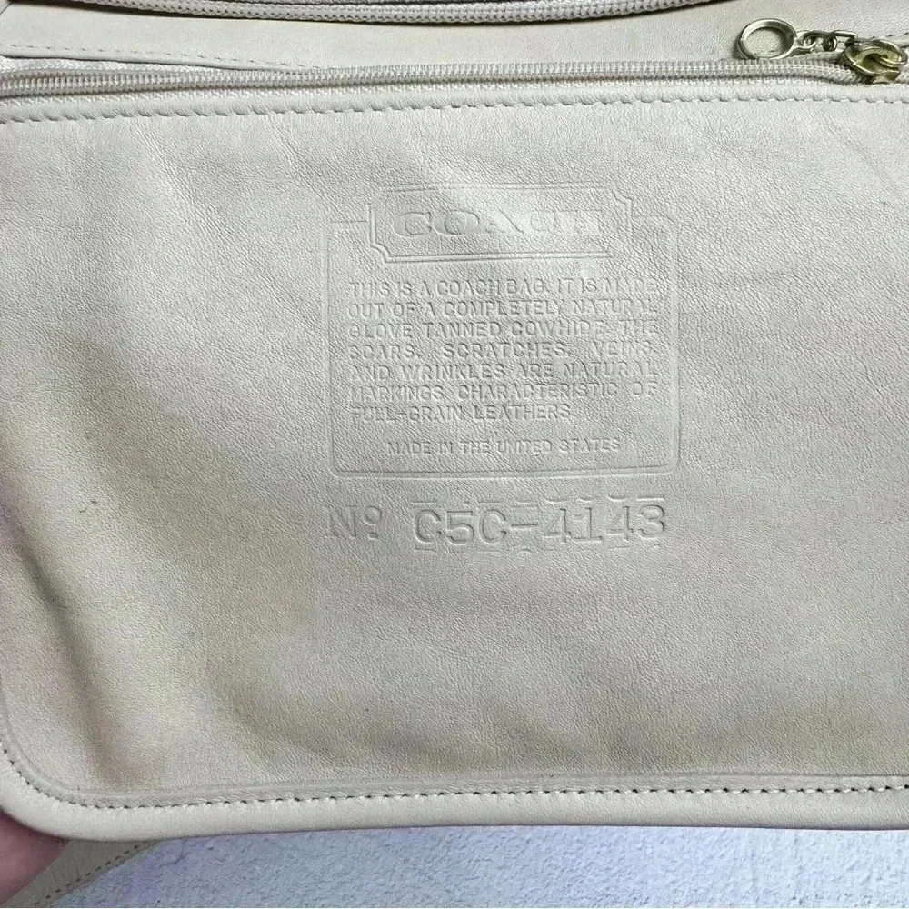 COACH 4143 Worth Crossbody Bag Vintage Bone Leather With Hangtag